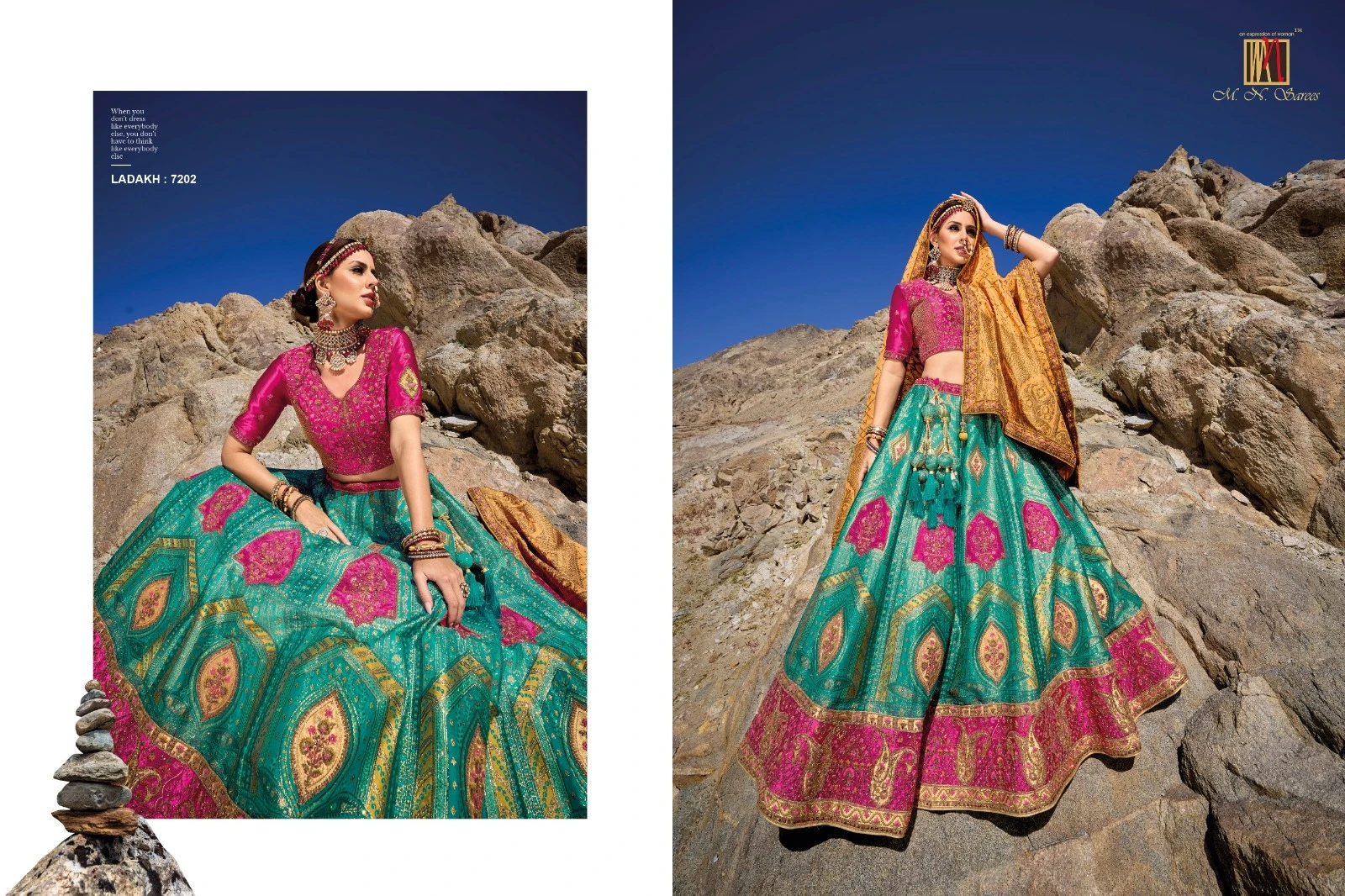 M.N 7200 Series Banarasi Silk Wholesale Lehenga Catalog — Wholesale Lehenga, MPA wholesale from Surat — view 8